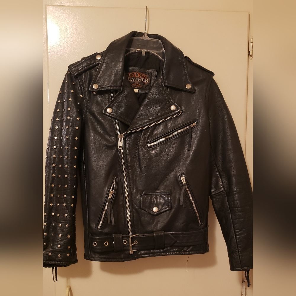 Lucky Leather Los Angeles Vintage Biker Jacket Size 38
